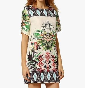 Floral mini tshirt dress